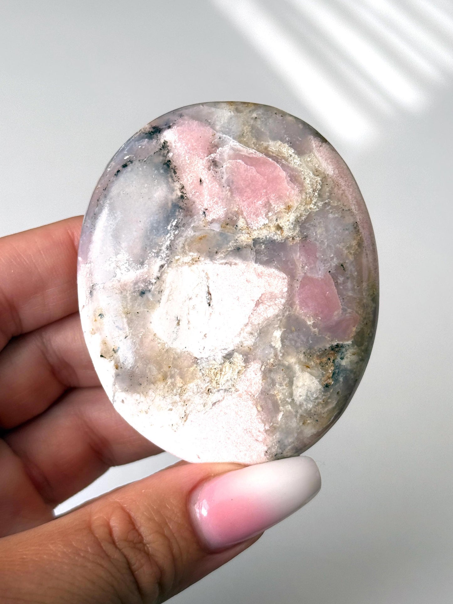 Pink Opal Palm Stone