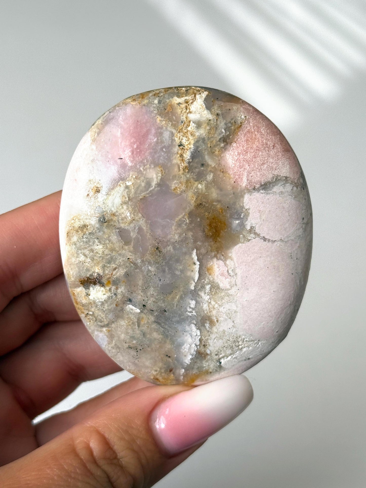 Pink Opal Palm Stone