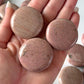 Pink Petrified Wood Round Palm Stone