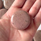 Pink Petrified Wood Round Palm Stone