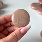 Pink Petrified Wood Round Palm Stone
