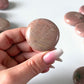 Pink Petrified Wood Round Palm Stone
