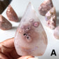 Pink Flower Agate Flame Point