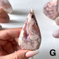 Pink Flower Agate Flame Point