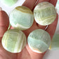 Pistachio Calcite Round Palm Stone