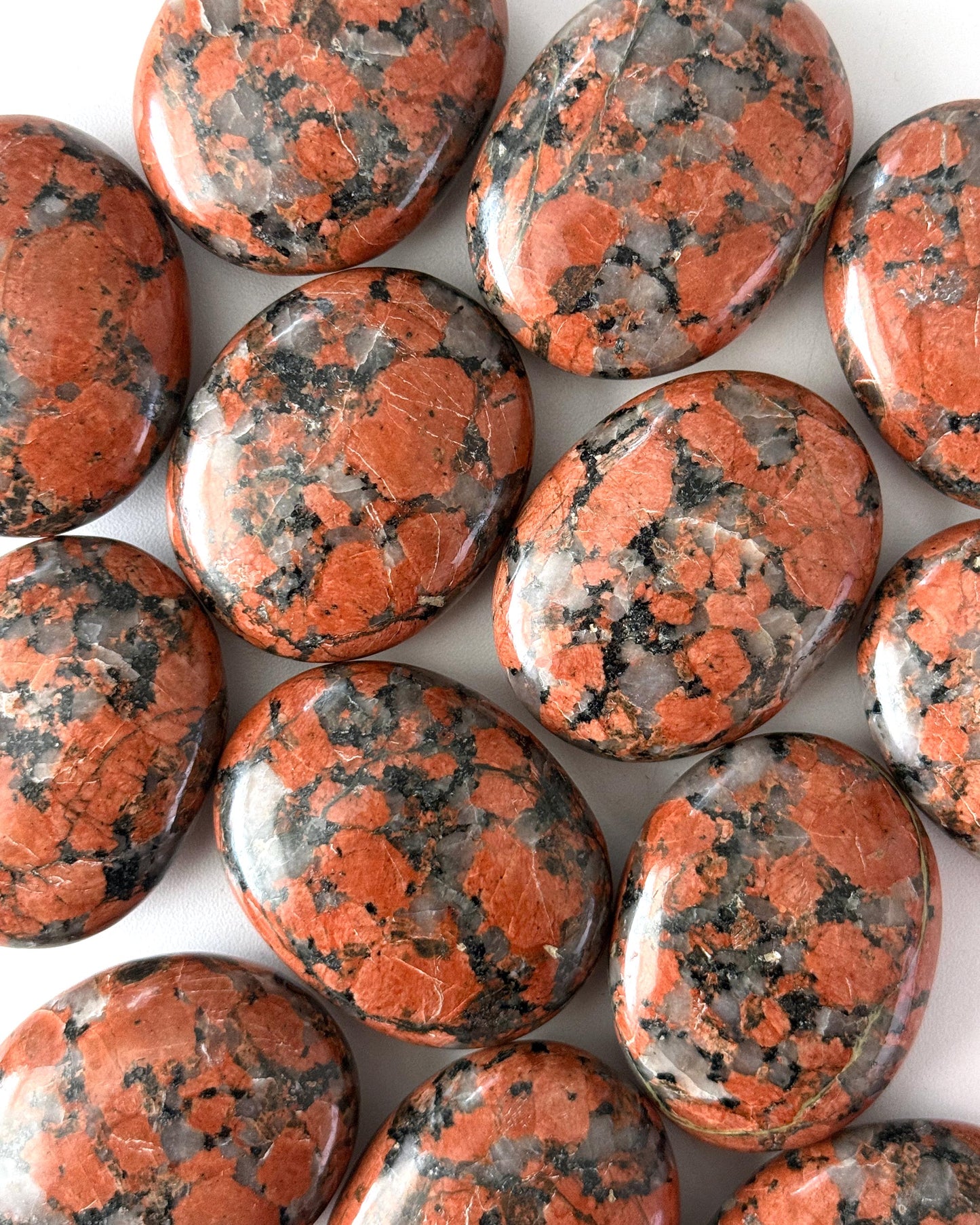 Plum Jasper Palm Stone