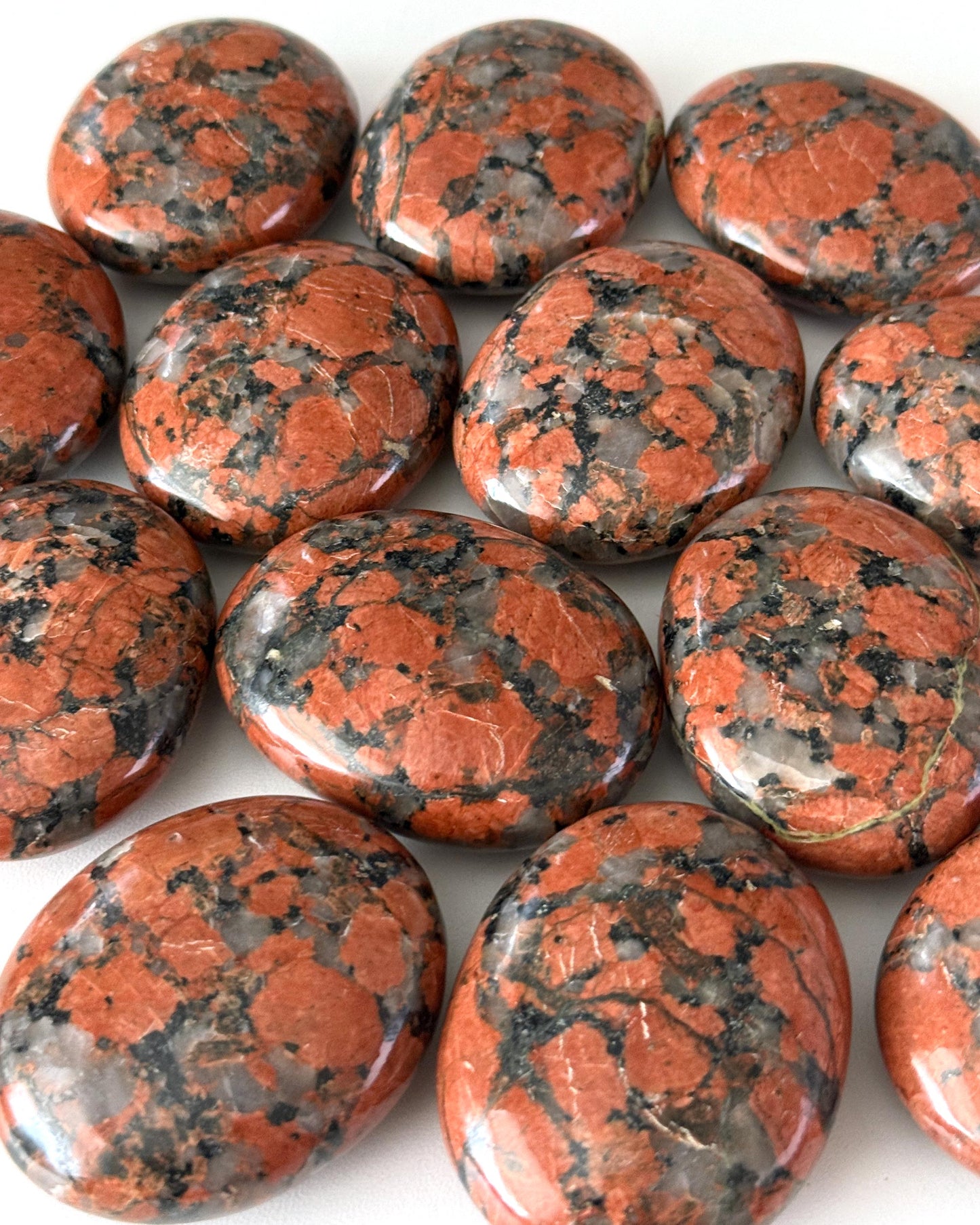 Plum Jasper Palm Stone