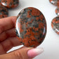 Plum Jasper Palm Stone