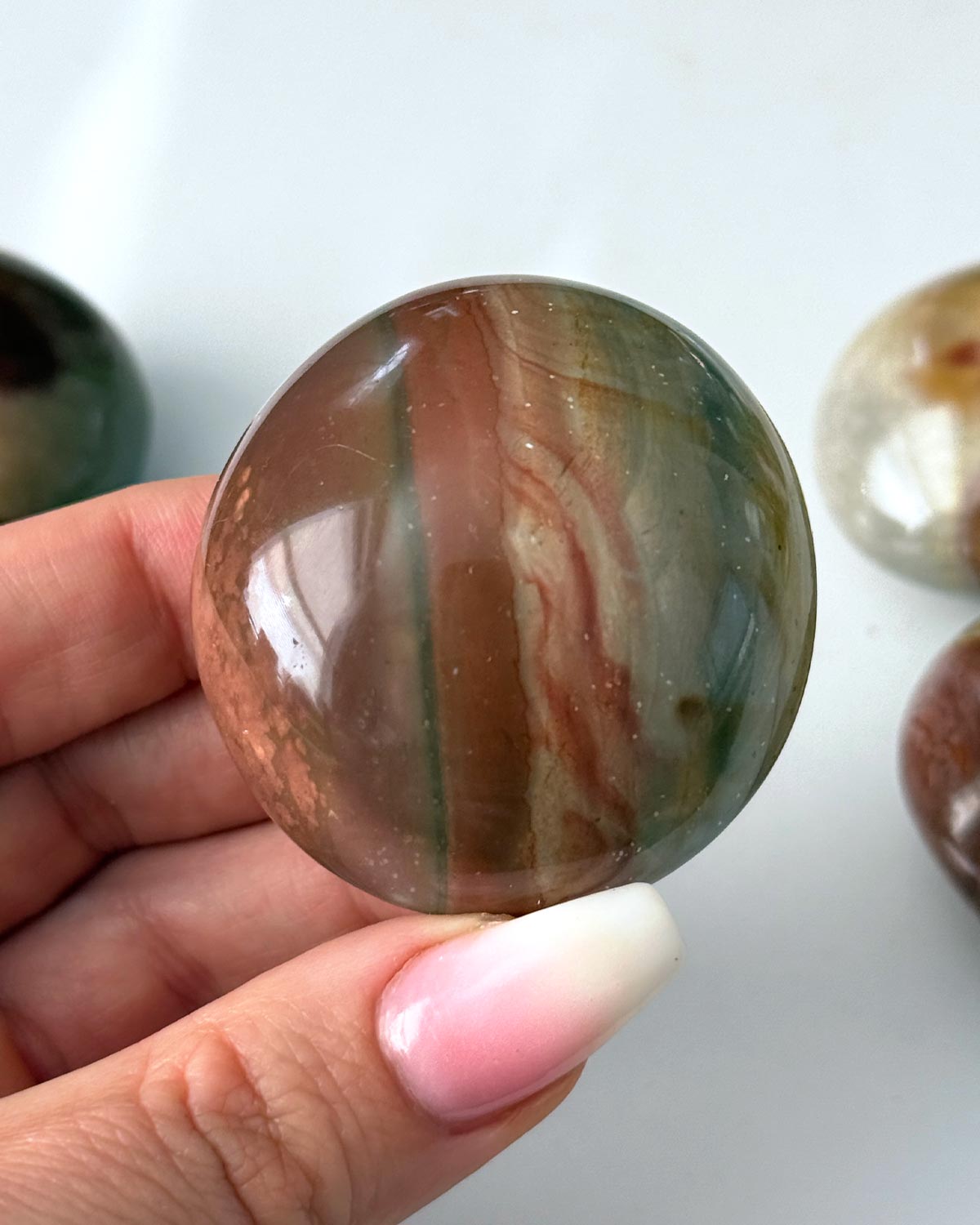 Polychrome Jasper Palm Stone