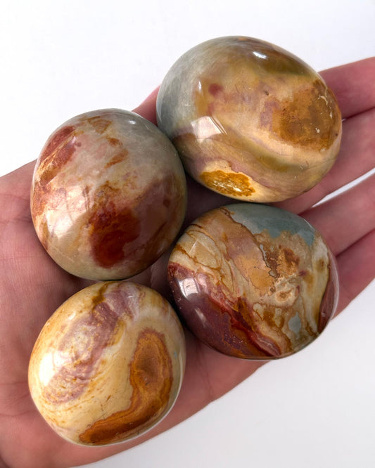 Polychrome Jasper Palm Stone