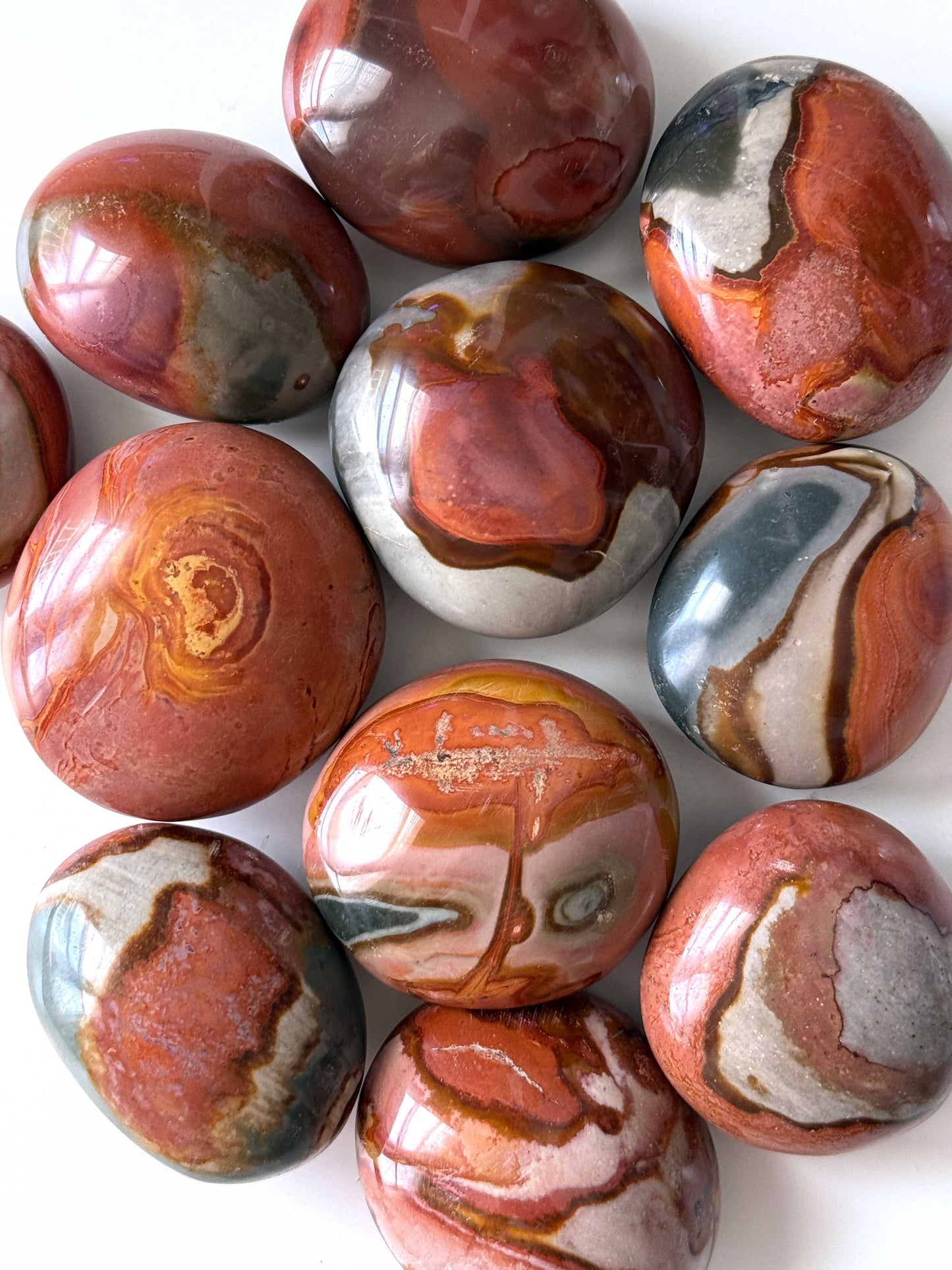 Polychrome Jasper Palm Stone
