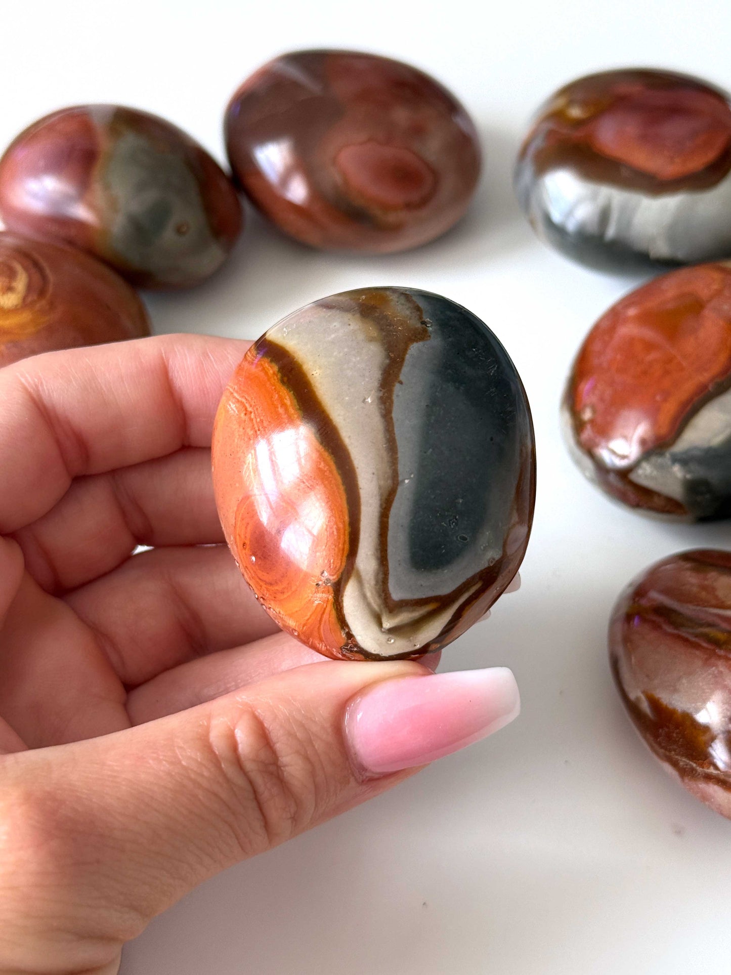 Polychrome Jasper Palm Stone