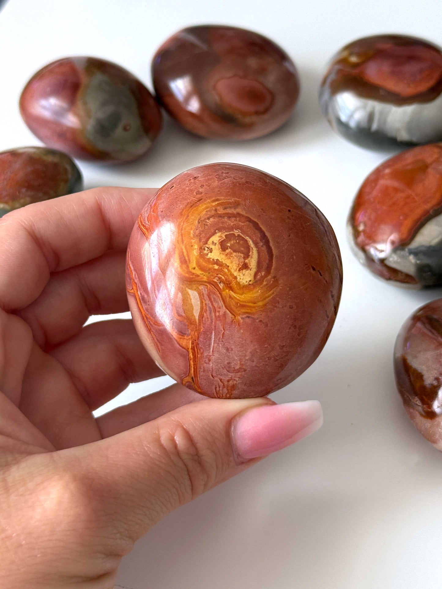 Polychrome Jasper Palm Stone