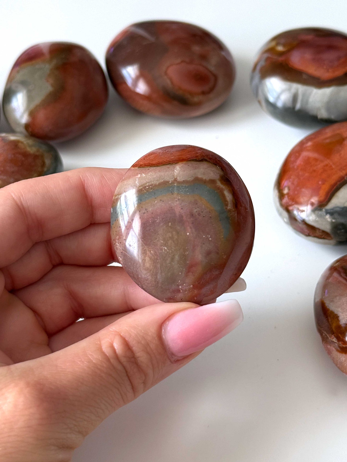 Polychrome Jasper Palm Stone