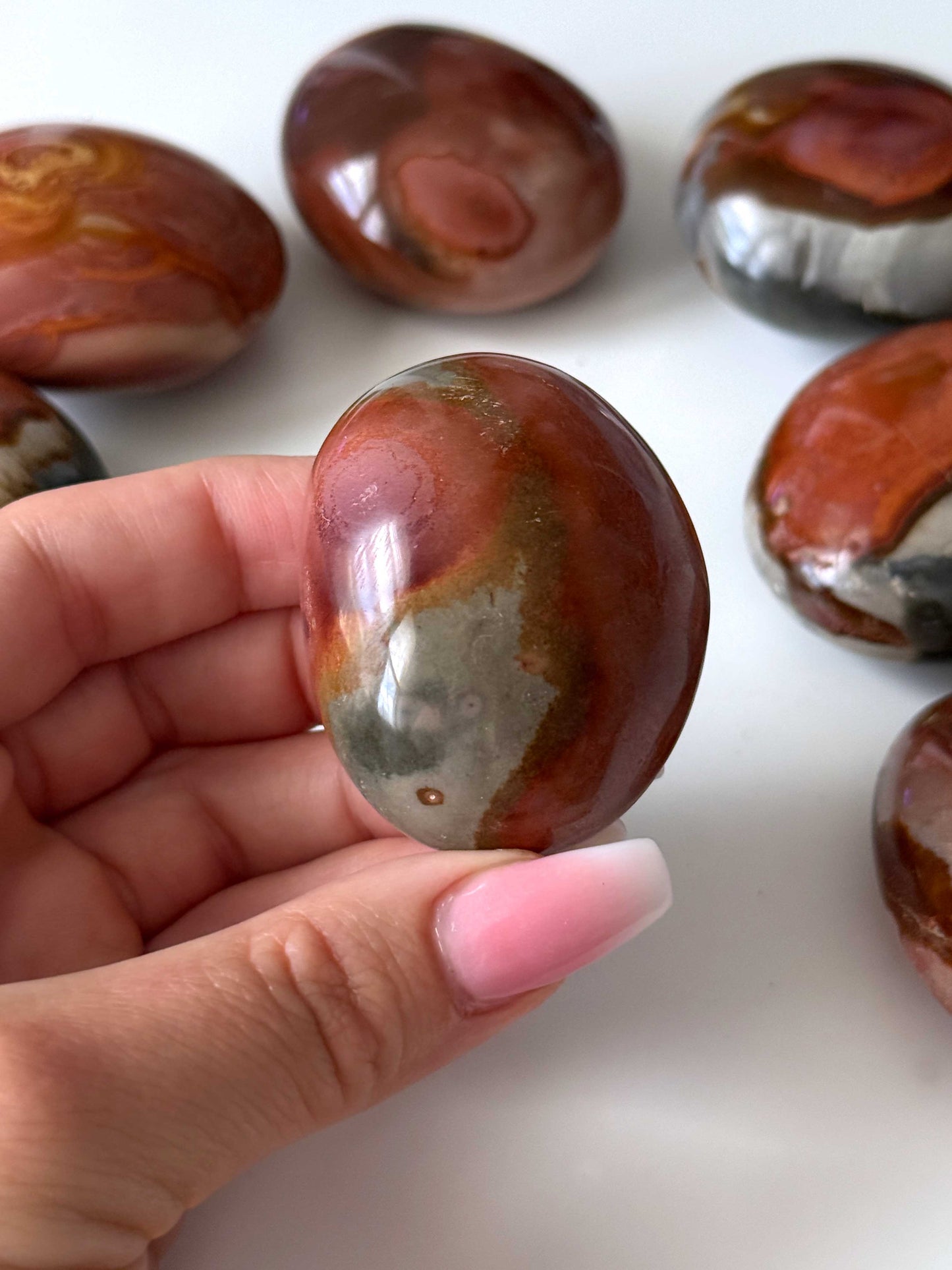 Polychrome Jasper Palm Stone