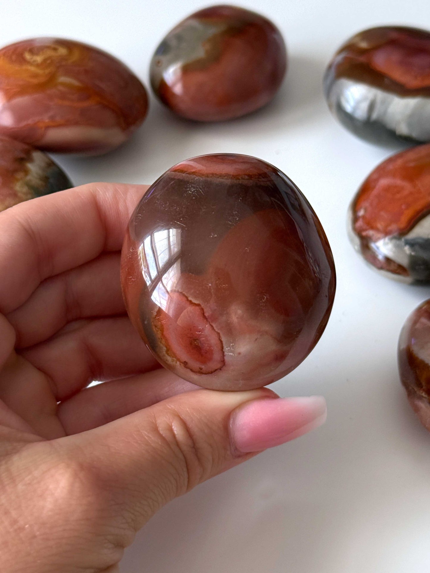 Polychrome Jasper Palm Stone