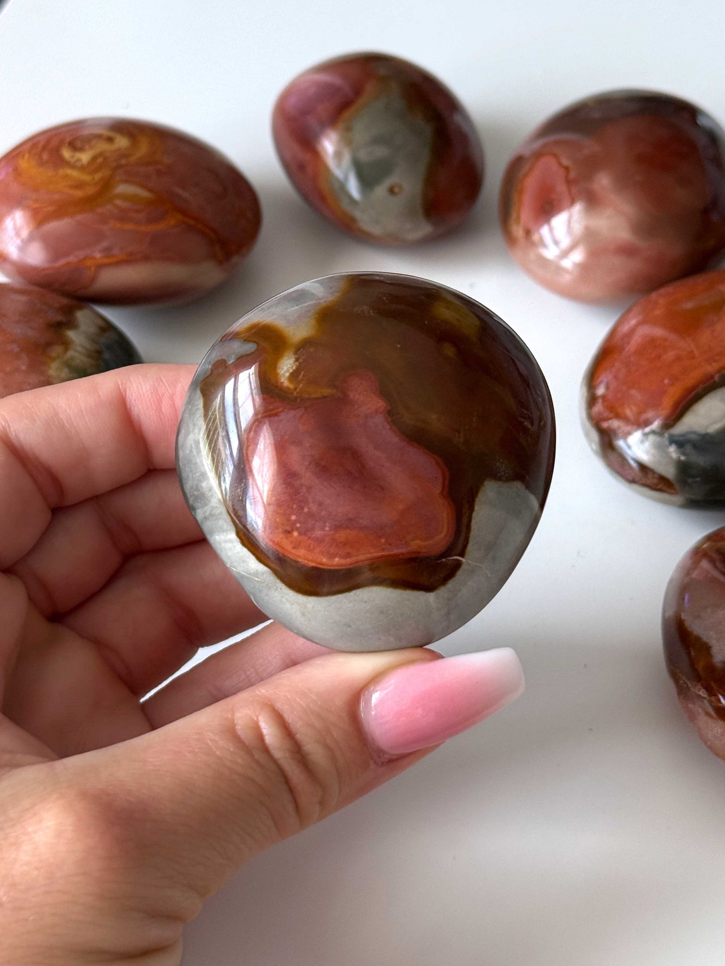Polychrome Jasper Palm Stone