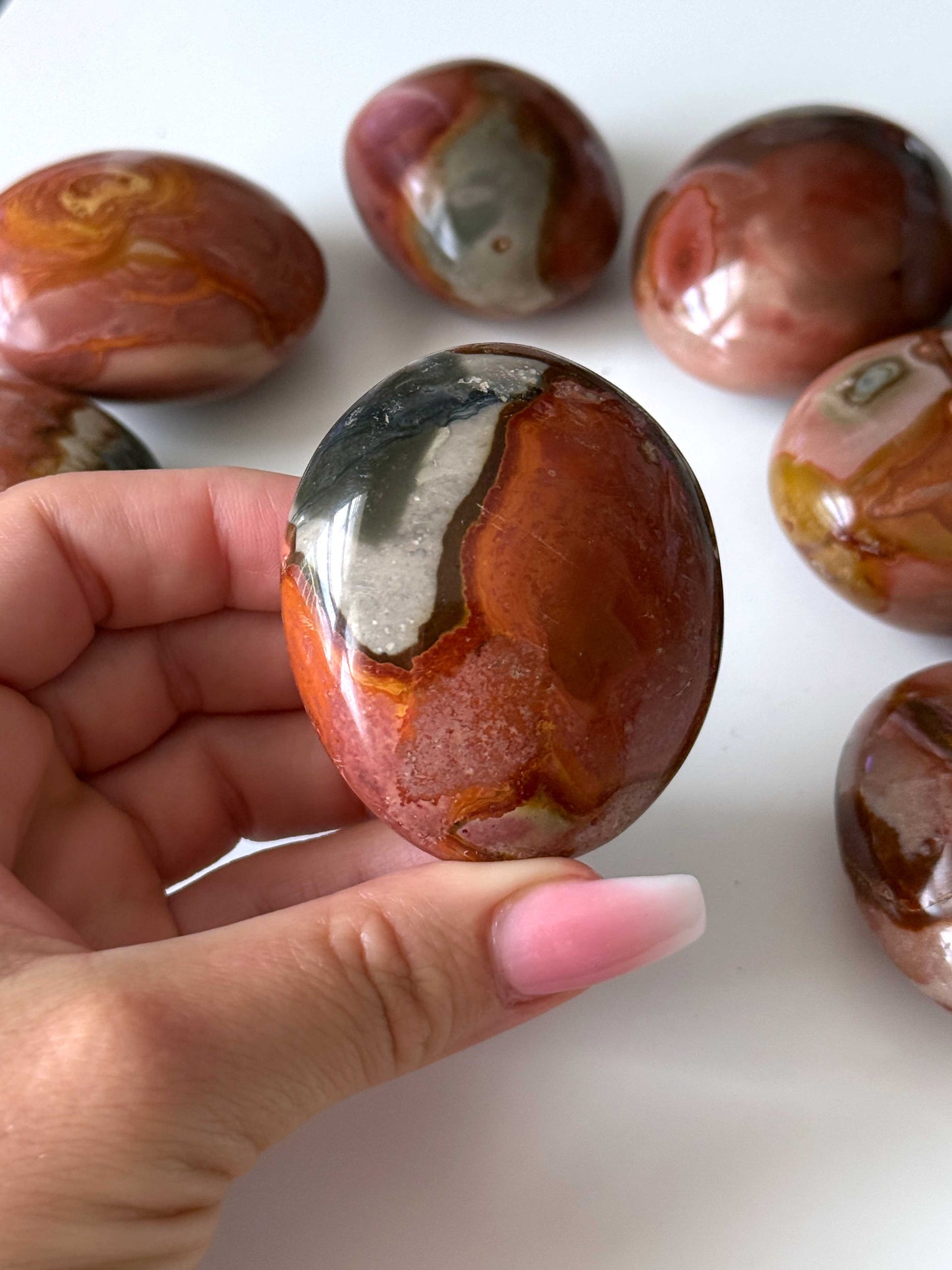 Polychrome Jasper Palm Stone