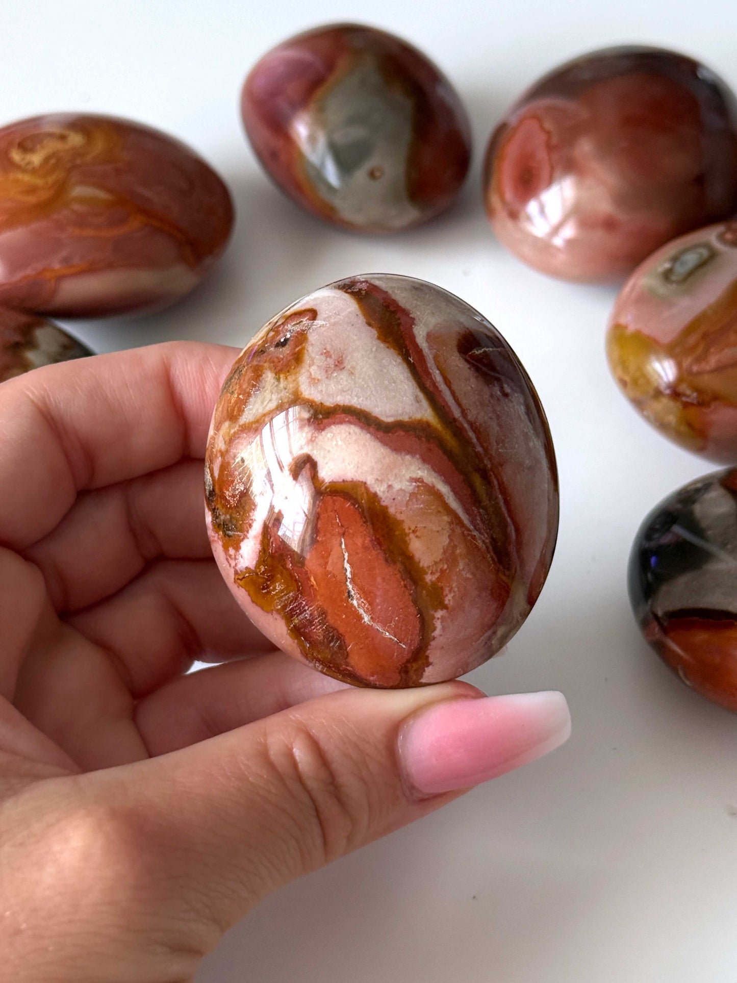 Polychrome Jasper Palm Stone