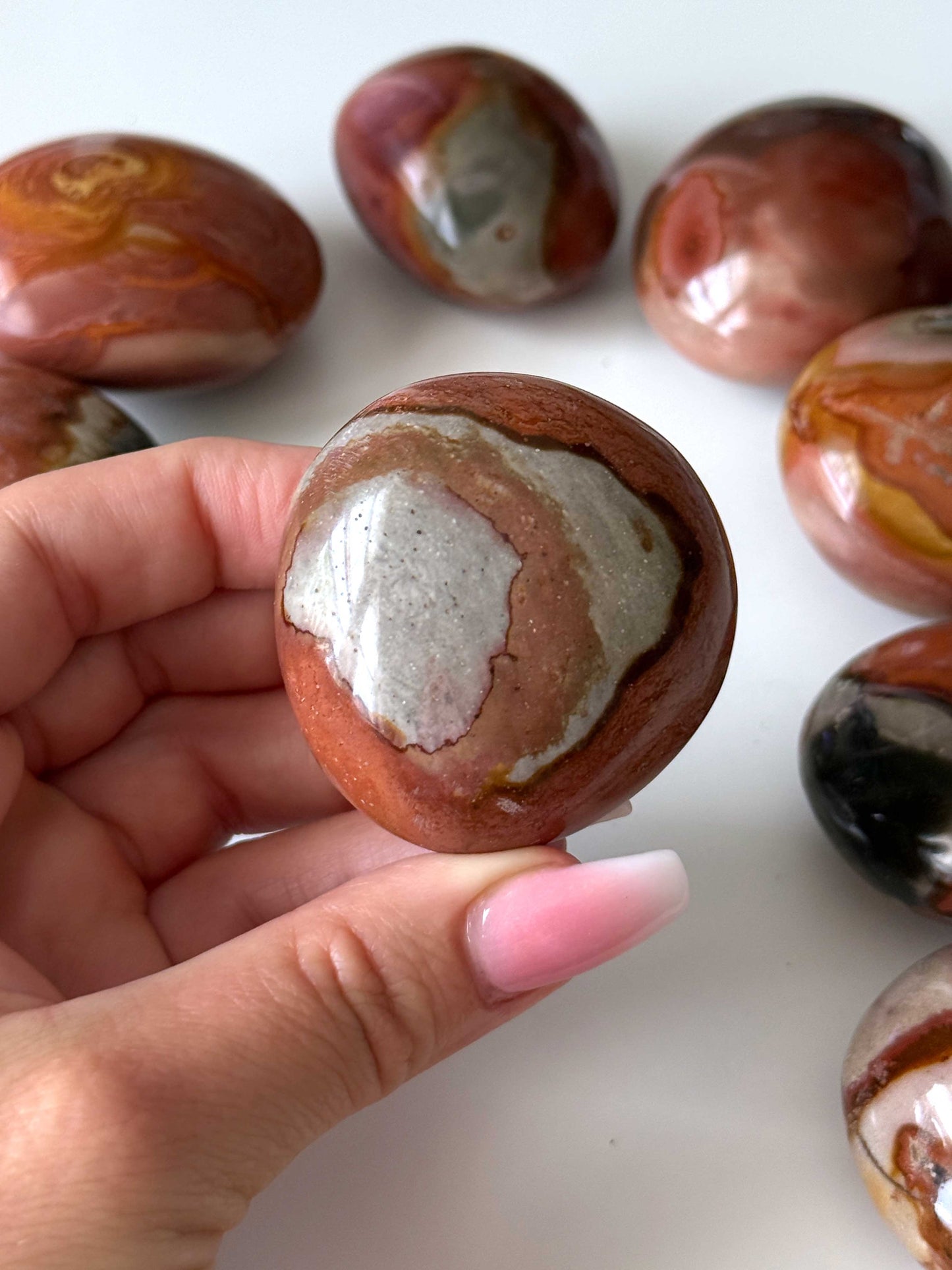 Polychrome Jasper Palm Stone