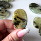 Prehnite with Epidote Worry Stone