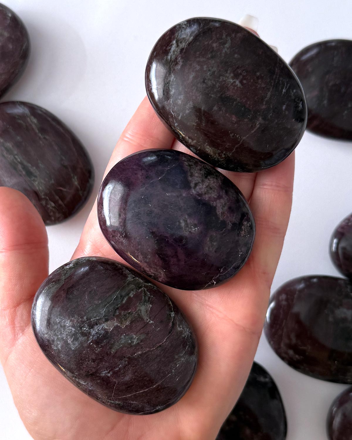 Purple Dumortierite Palm Stone