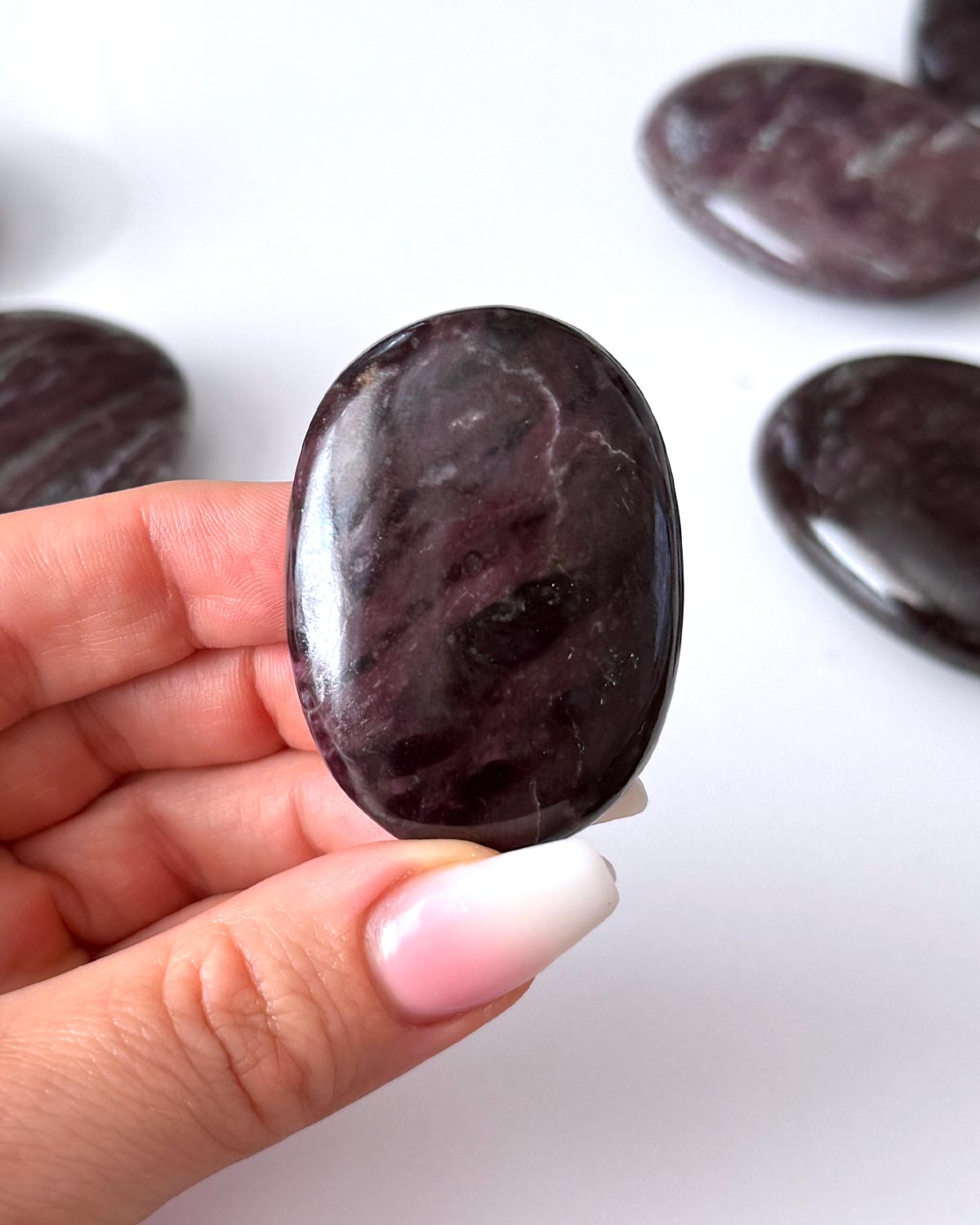 Purple Dumortierite Palm Stone