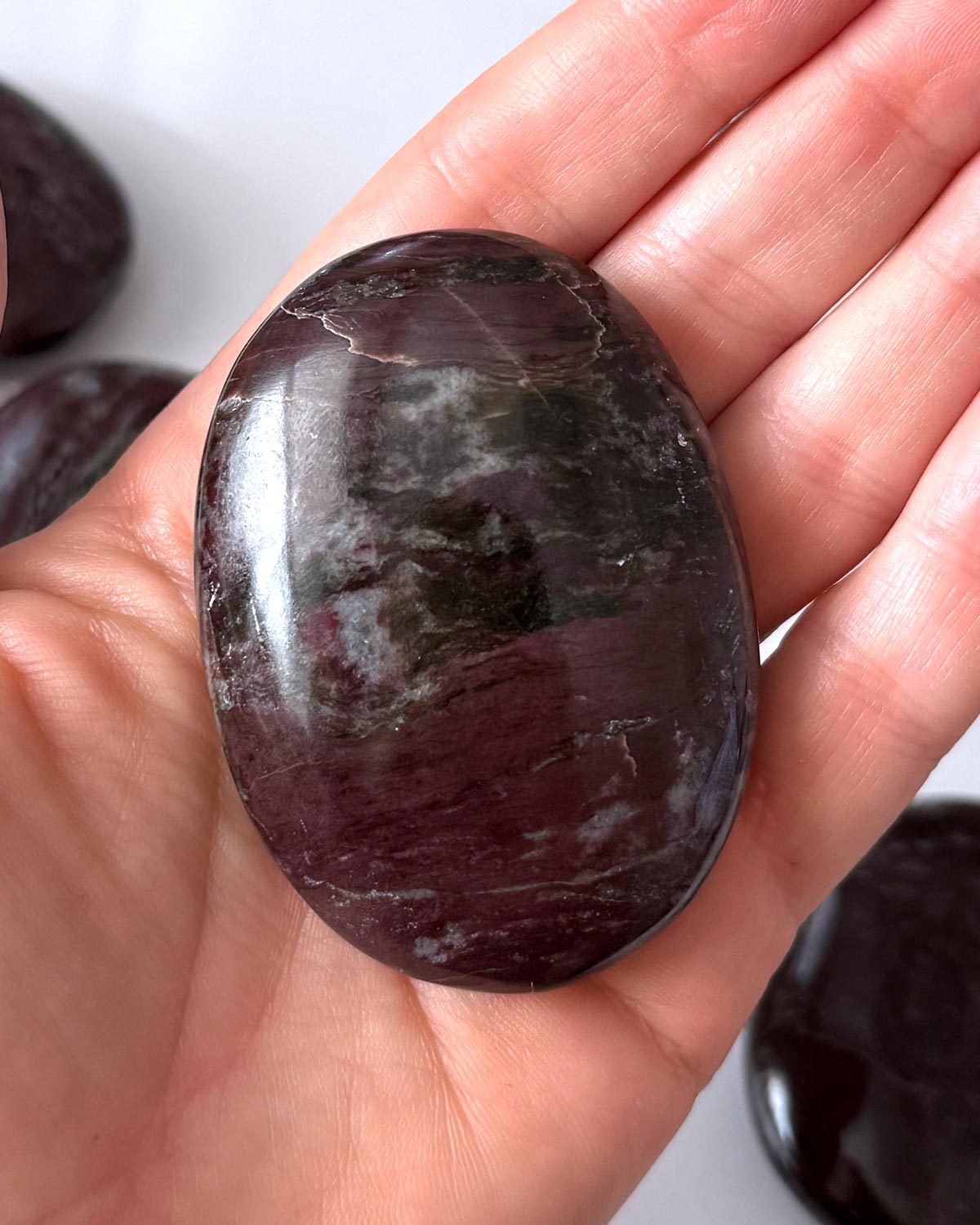 Purple Dumortierite Palm Stone