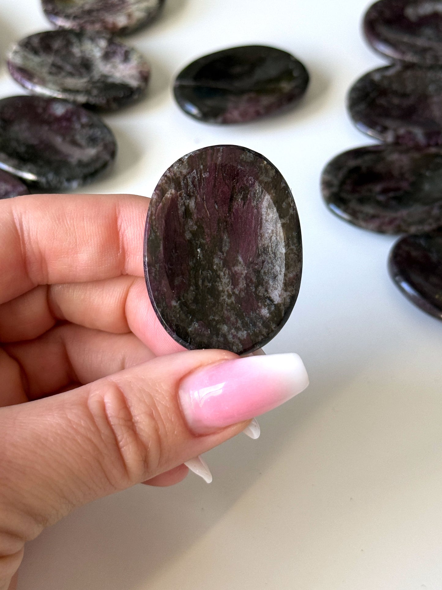 Purple Dumortierite Worry Stone