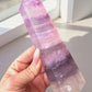 Purple Gray Fluorite Tower