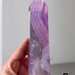 Purple Gray Fluorite Tower