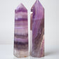 Purple Gray Fluorite Tower