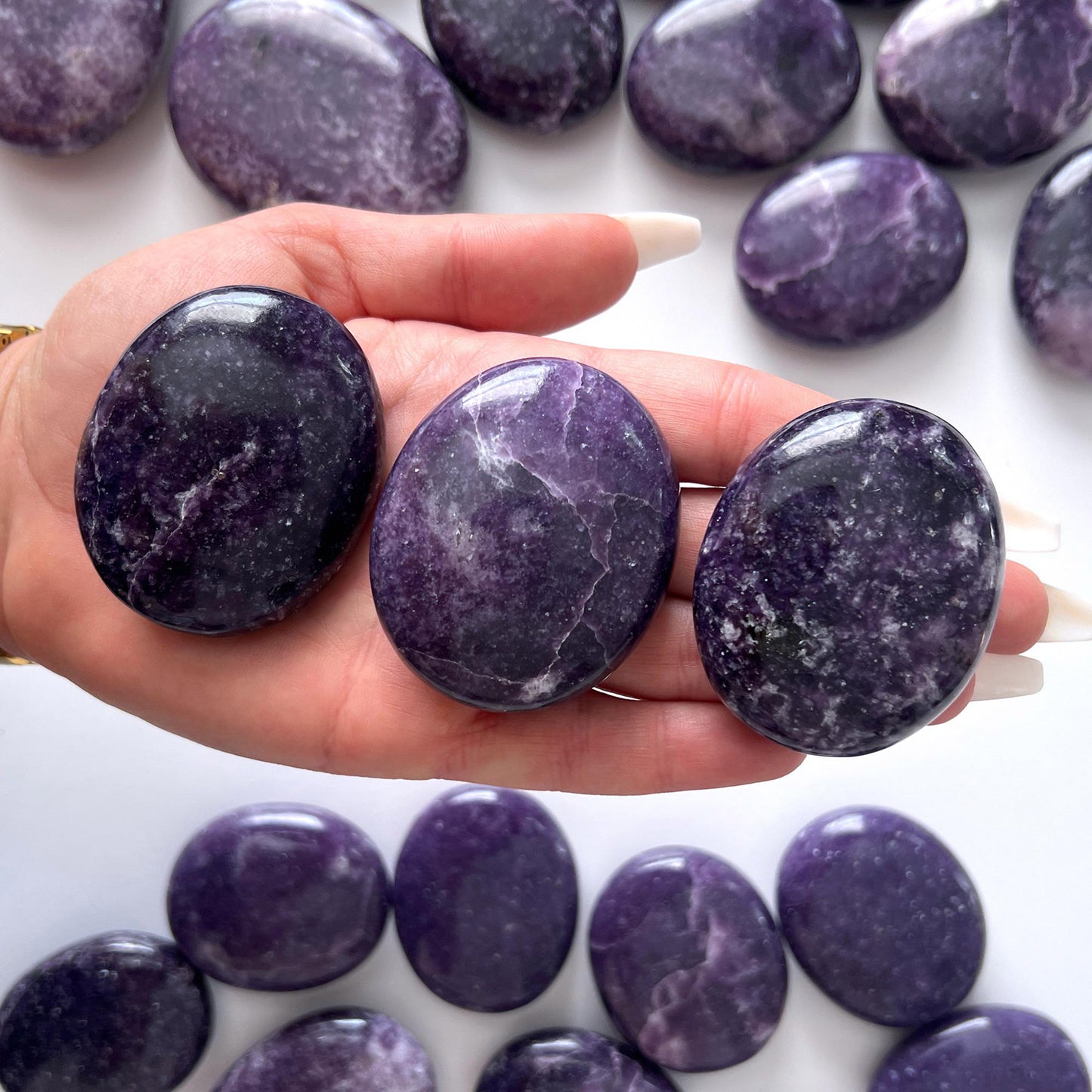 Purple Lepidolite Palm Stone