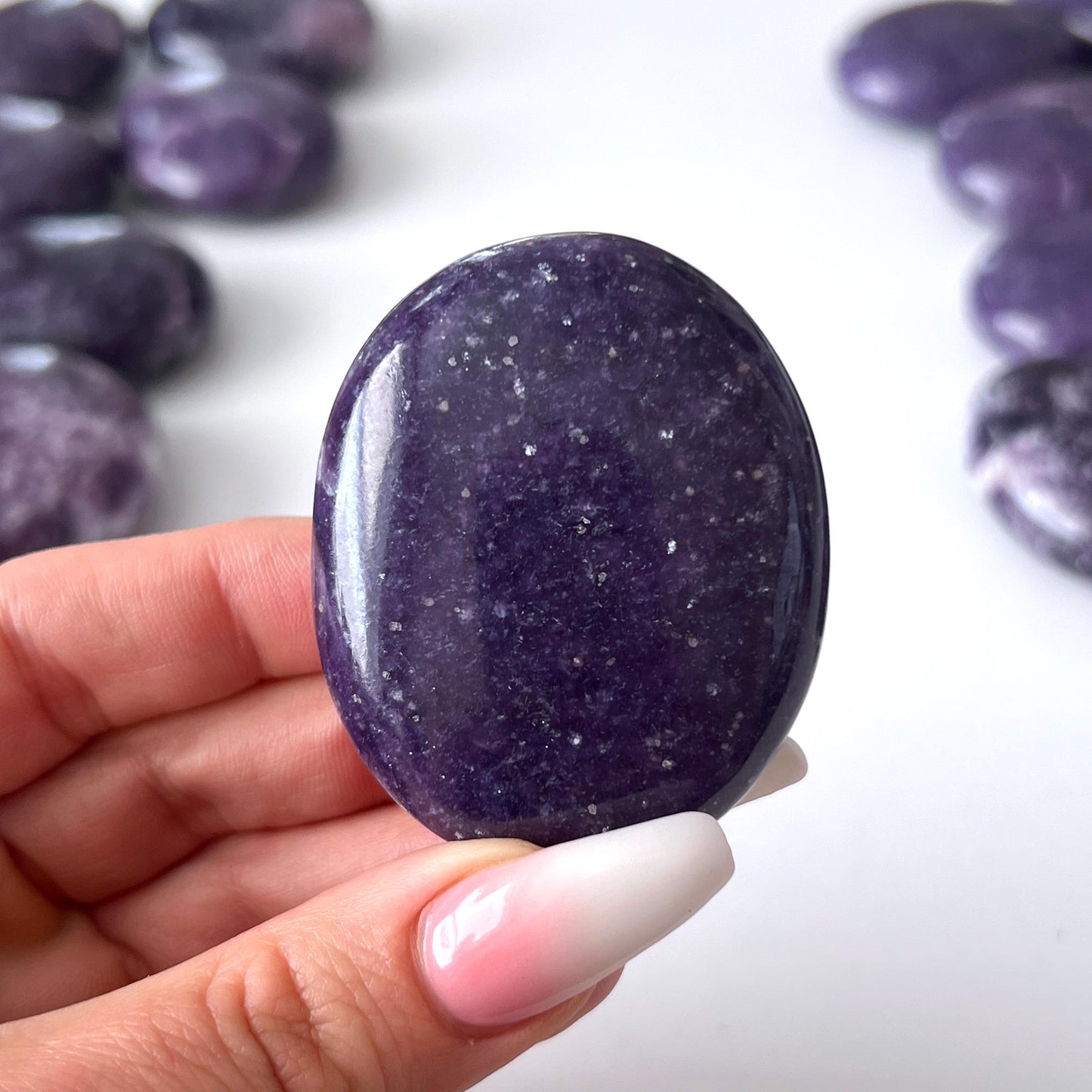 Purple Lepidolite Palm Stone