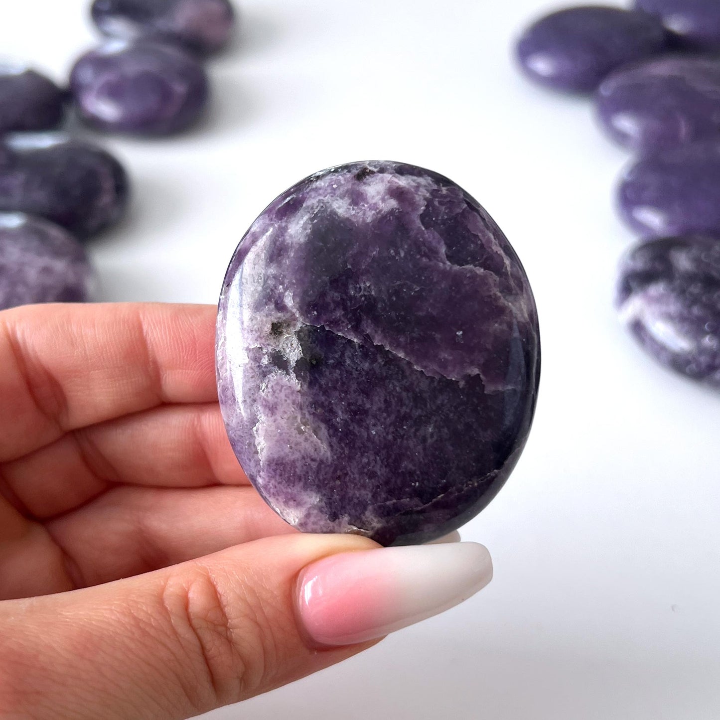 Purple Lepidolite Palm Stone