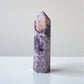Purple Lepidolite Peach Moonstone Tower