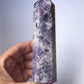 Purple Lepidolite Peach Moonstone Tower