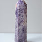 Purple Lepidolite Peach Moonstone Tower
