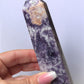 Purple Lepidolite Peach Moonstone Tower