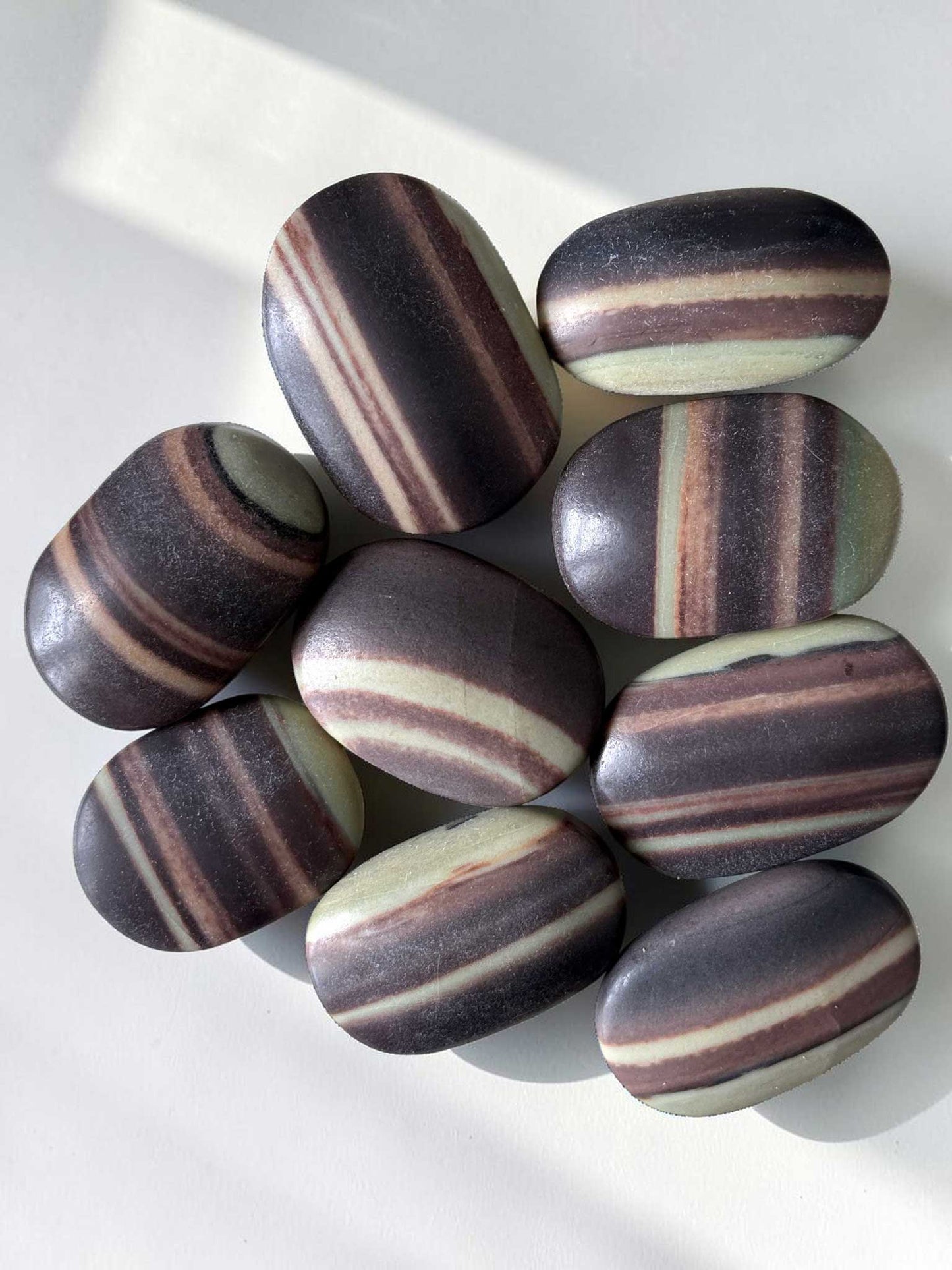 Purple Robe Jade Palm Stone