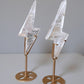 Clear Quartz Lightning Bolt on Stand