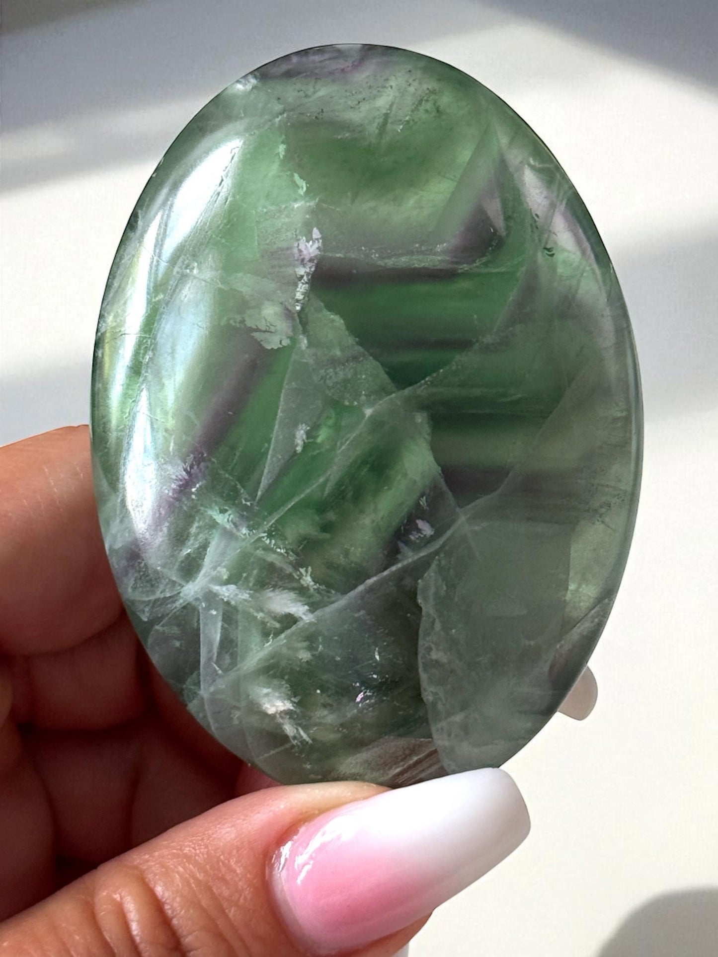 Rainbow Fluorite Palm Stone