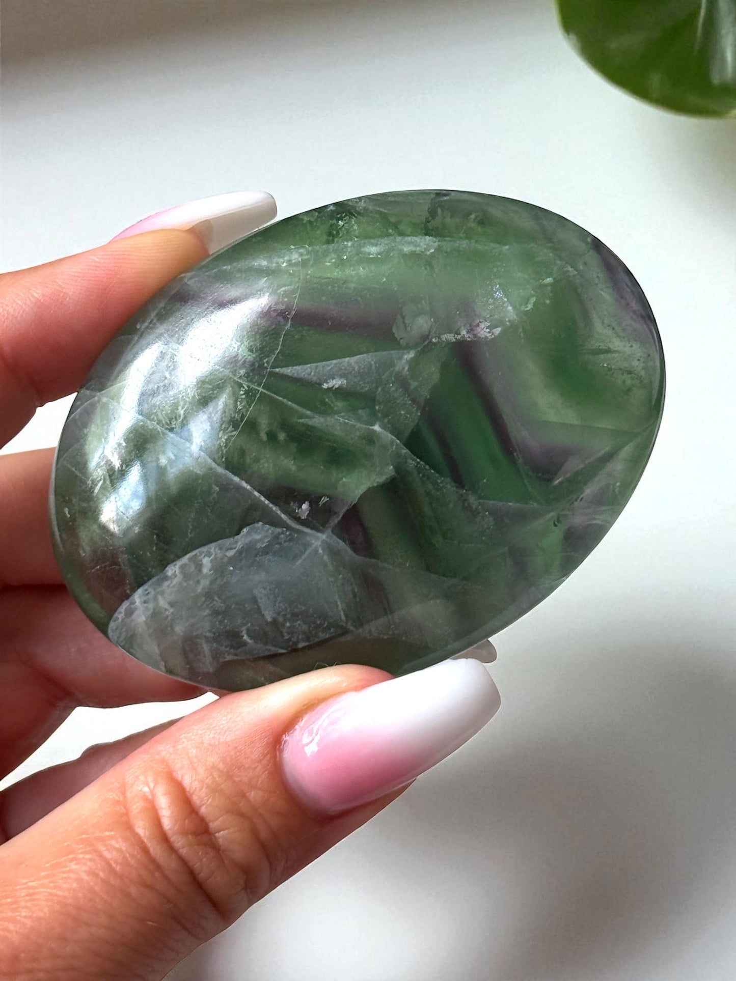 Rainbow Fluorite Palm Stone