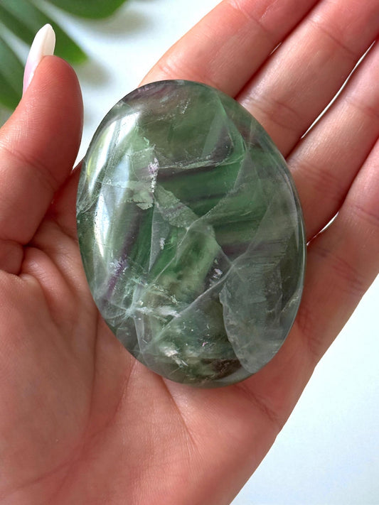Rainbow Fluorite Palm Stone