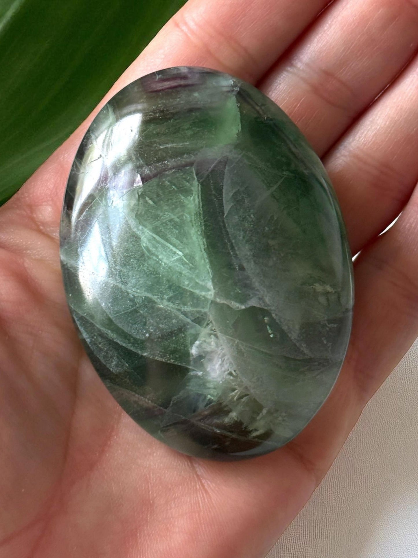 Rainbow Fluorite Palm Stone
