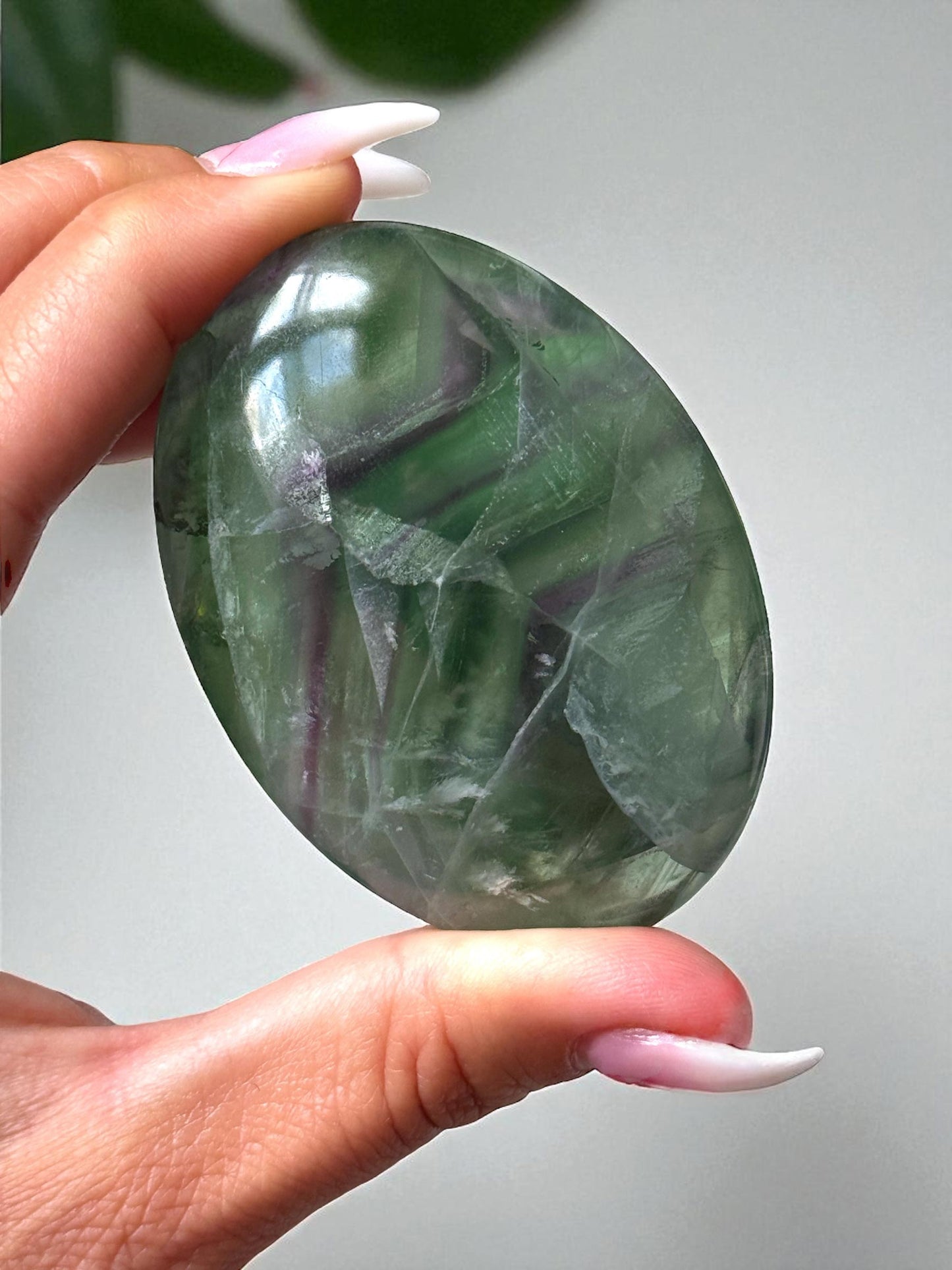 Rainbow Fluorite Palm Stone