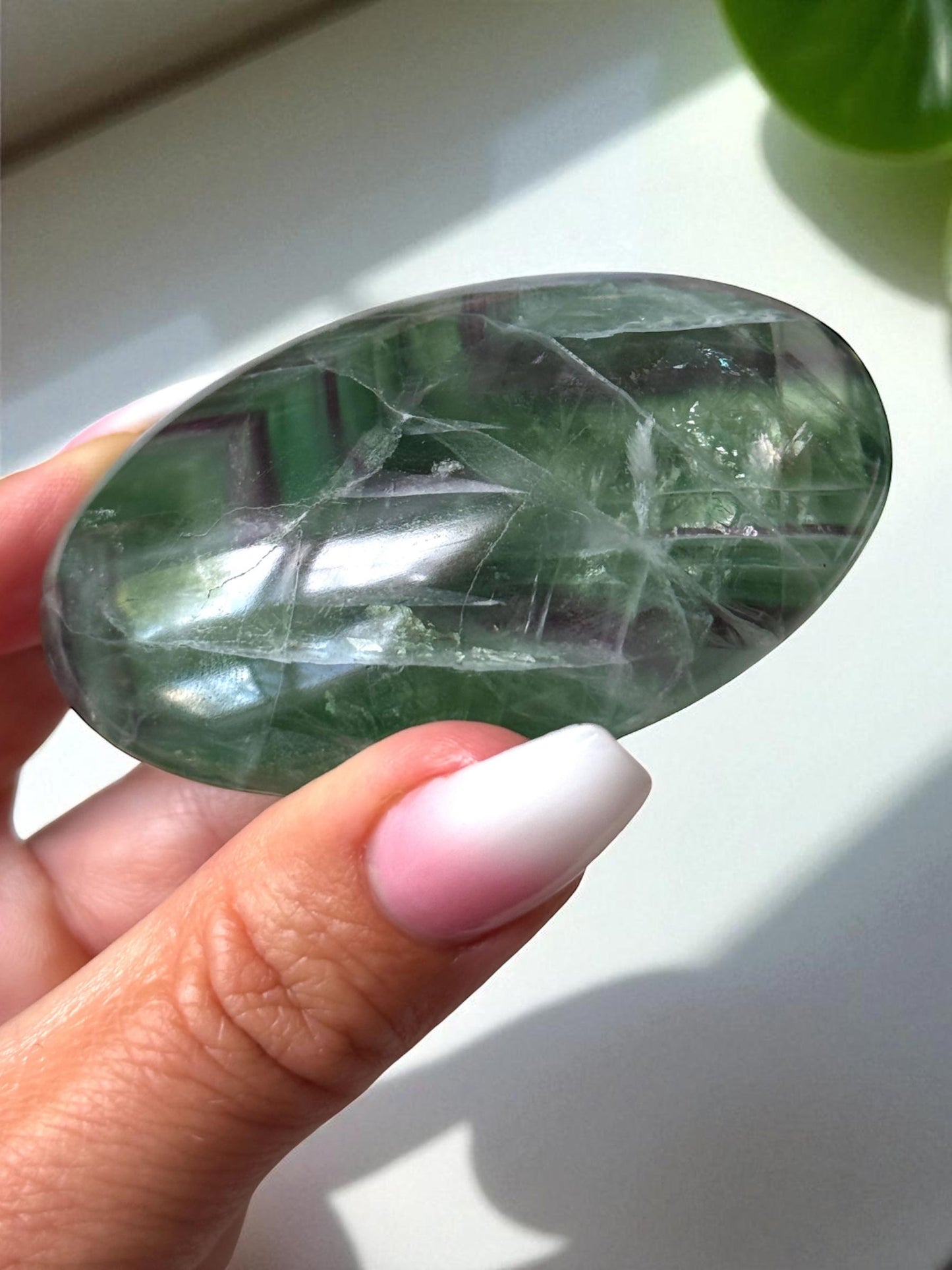 Rainbow Fluorite Palm Stone