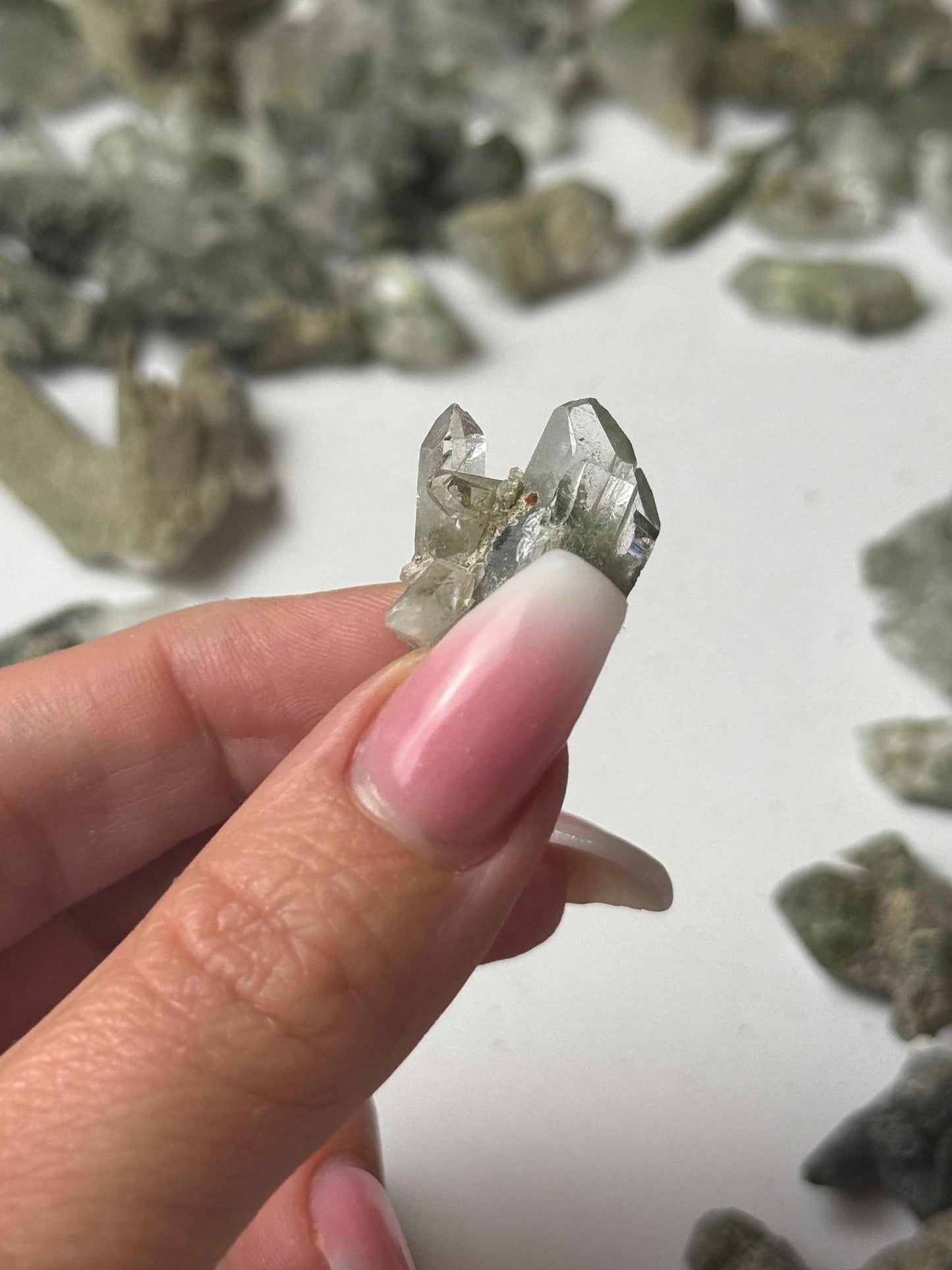 Green Chlorite Quartz Raw Specimen