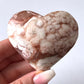 Red Banded Calcite Heart
