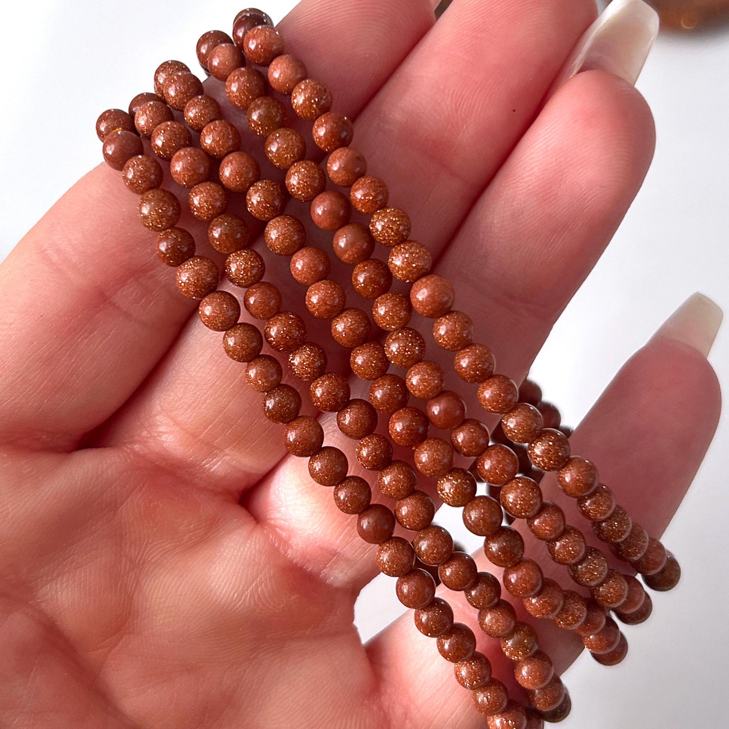 Red Goldstone Bracelet 4mm